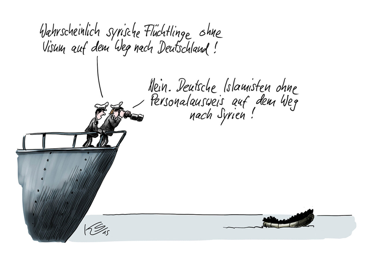 Karikaturen Zu Flucht Und Integration Brandenburgische Landeszentrale Fur Politische Bildung