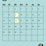 Ein Kalenderblatt des Monats Juli 2025. 