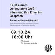 Veranstaltungsankündigung "Es ist einmal" am 9.10.24
