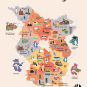 Eine Illustration des Landes Brandenburg. 