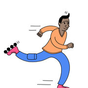 Wähler auf Inlineskates