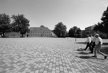 Dietmar Woidke bei einem Besuch in Neuruppin.