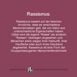 Definition von Rassismus
