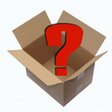 Paket mit Fragezeichen