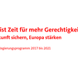 Wahlprogramm der SPD zur Bundestagswahl 2017