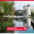 Innenstadt. Außen grün. 