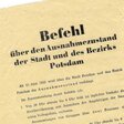 Befehl über den Ausnahmezustand der Stadt und des Bezirks Potsdam Juni 1953 © Potsdam Museum