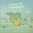 Klimapolitik in Brandenburg. Illustration aus der Ausstellung "Stadt, Land, Klima. Klimawandel und Nachhaltigkeit in Brandenburg"