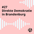 Eine Textkachel. Darauf der Hinweis auf die neue Podcastfolge "Direkte Demokratie in Brandenburg" der Landeszentrale.