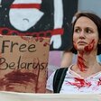 Solidaritätskundgebung in Berlin gegen die Gewalt des Lukaschenko-Regimes am 13. August 2020