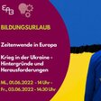 Krieg in der Ukraine Bildungsurlaub Plakat