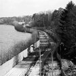Potsdam-Babelsberg, am GÜST Bahnhof Griebnitzsee, Rudolf-Breitscheid-Straße, 12.3.1990