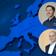 Danny Schindler und Oliver Kannenberg vor einer Europa-Karte