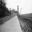 Blick zum historischen Dampfmaschinenhaus im Park Babelsberg, 1990