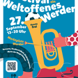 Plakat fürs Festival mit Musikinstrumenten
