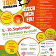 Screenshot vom Plakat der Demokratie-Tour 2024 mit dem Wahl-O-Mat zum Aufkleben in der Uckermark