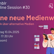 Grafik mit Person, die sich auf dem Smartphone verschiedene Inhalte anschaut