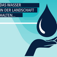 Hand hält Wassertropfen