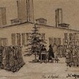 Jeanne Letourneau, »Fin d’Appel« [Ende des Appells], Dezember 1943. Tusche und Bleistift auf Papier, 14,5 x 24 cm, Archives départementales de Maine-et-Loire, 189 J./Dessin n° 1
