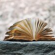 ein aufgeklapptes altes Buch