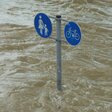 Radweg unter Wasser