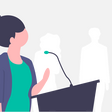 Eine Frau hält eine Rede