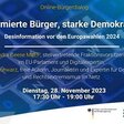 Ankündigung Europawahl Bürgerdialog