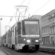 Erprobungswagen KT4D Nr.002 in der Friedrich-Ebert-Straße Potsdam, Frühjahr 1975